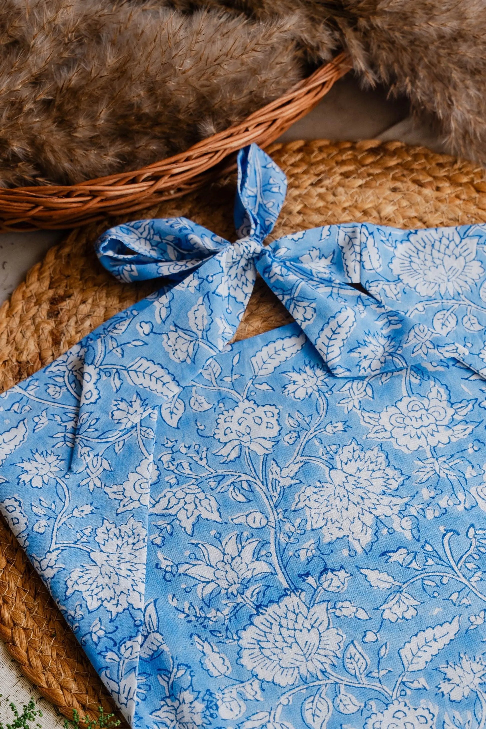 Vibrant Blue Cotton Bandana - Odhanon