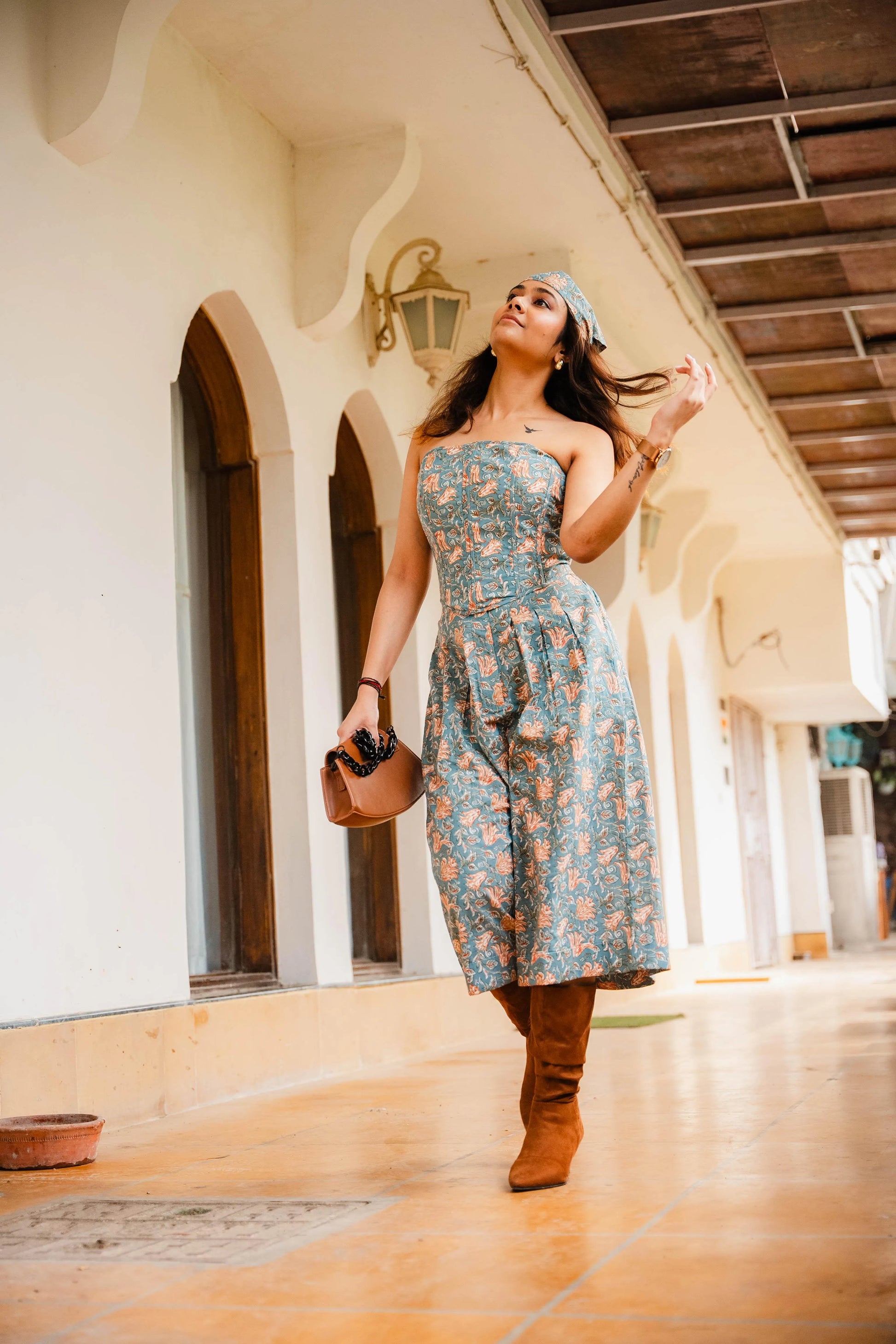 Shop Floral Corset Co-ord Set - Odhanon