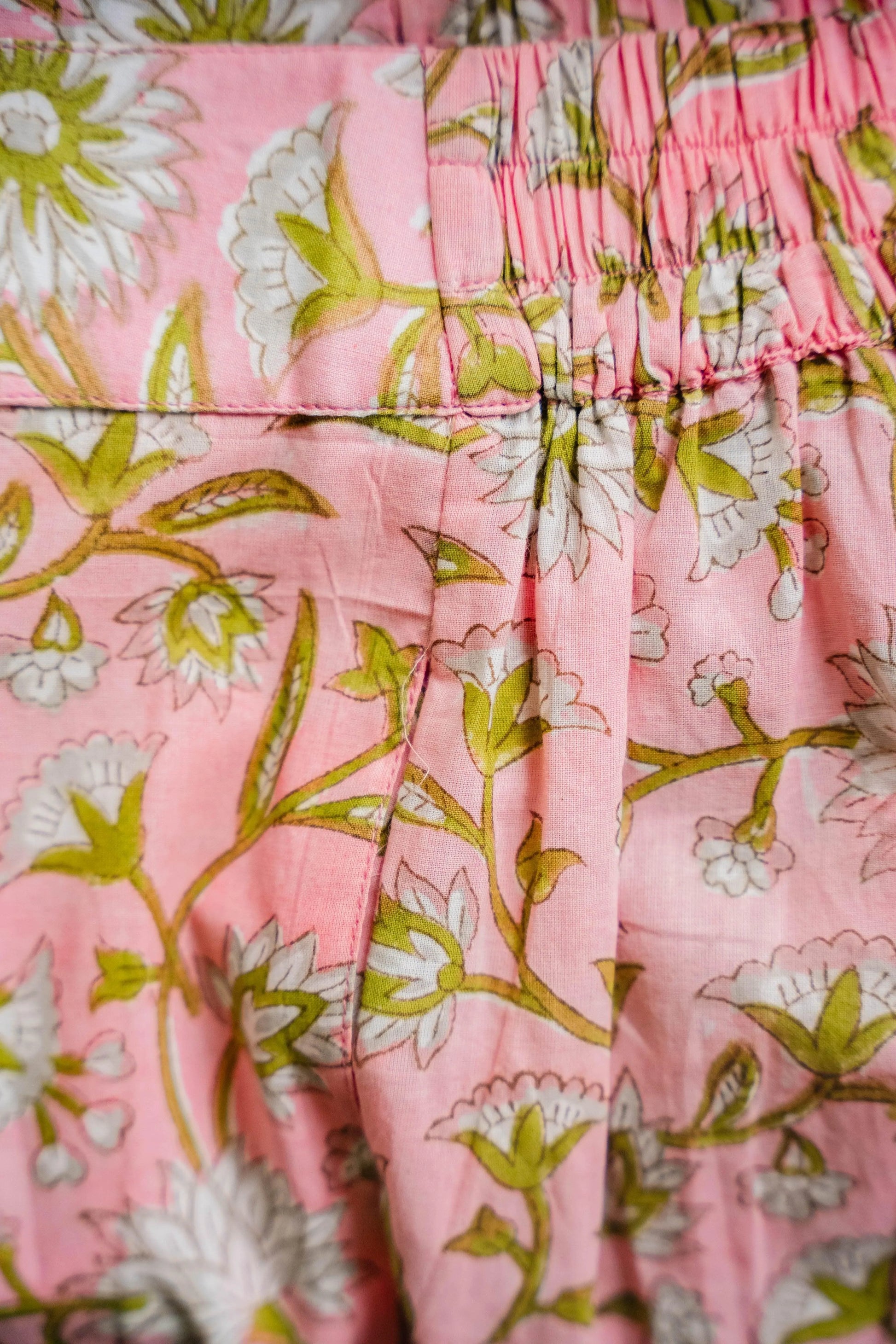 Shop Pink Floral Wide Leg Culottes - Odhanon