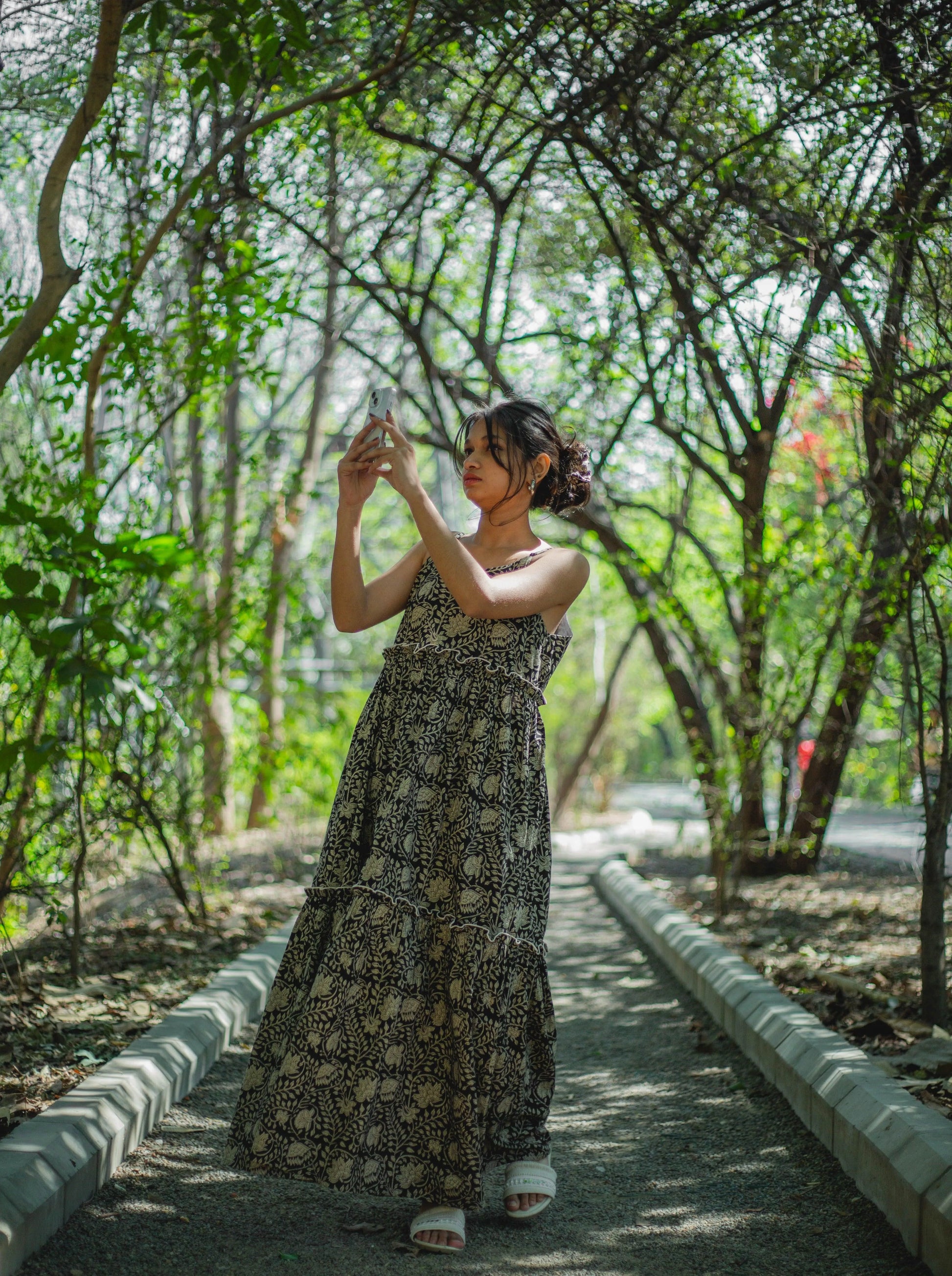 Flared Maxi Summer Dress - Odhanon