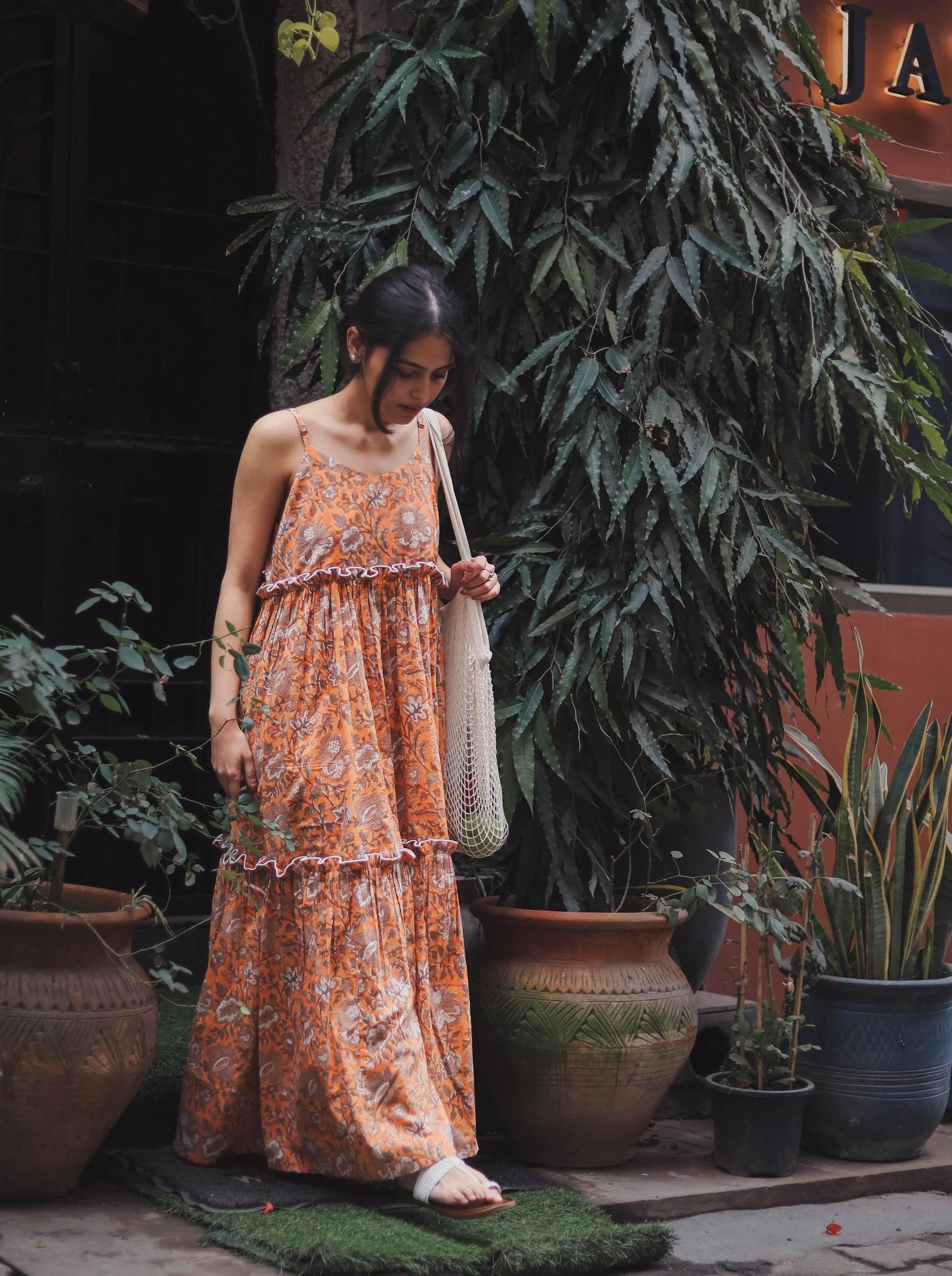 Flared Maxi Summer Dress - Odhanon