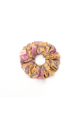 Yellow Pink Florals Scrunchie