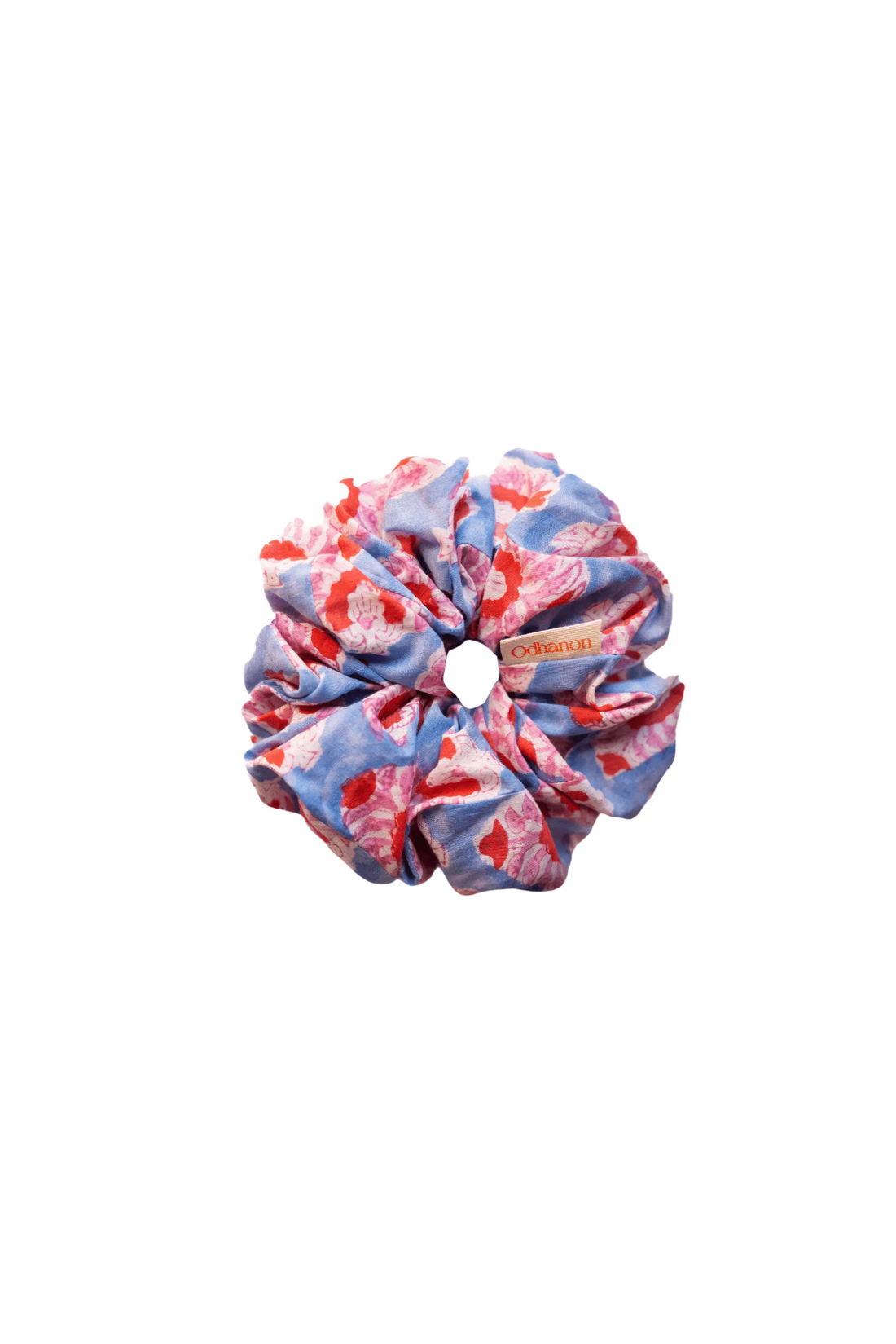 Leaf Print Cotton Scrunchie - Odhanon