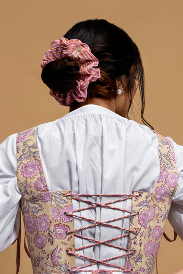 Pink Stripes Scrunchie