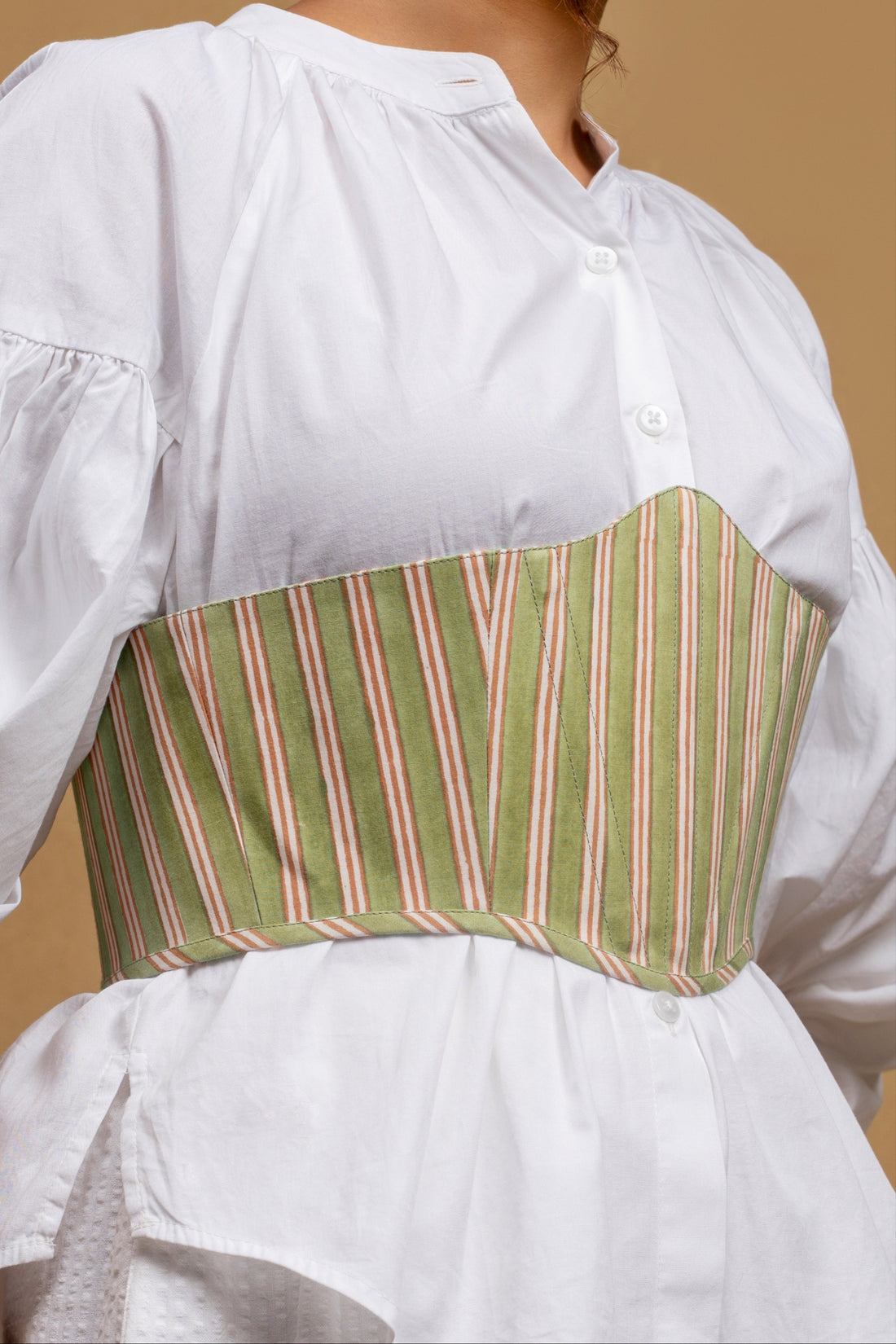Violet Corset Belt in Green
