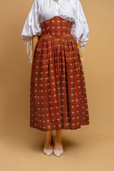 Violet Corset Skirt in Brown