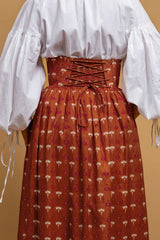 Violet Corset Skirt in Brown