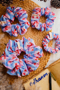 Leaf Print Cotton Scrunchie - Odhanon