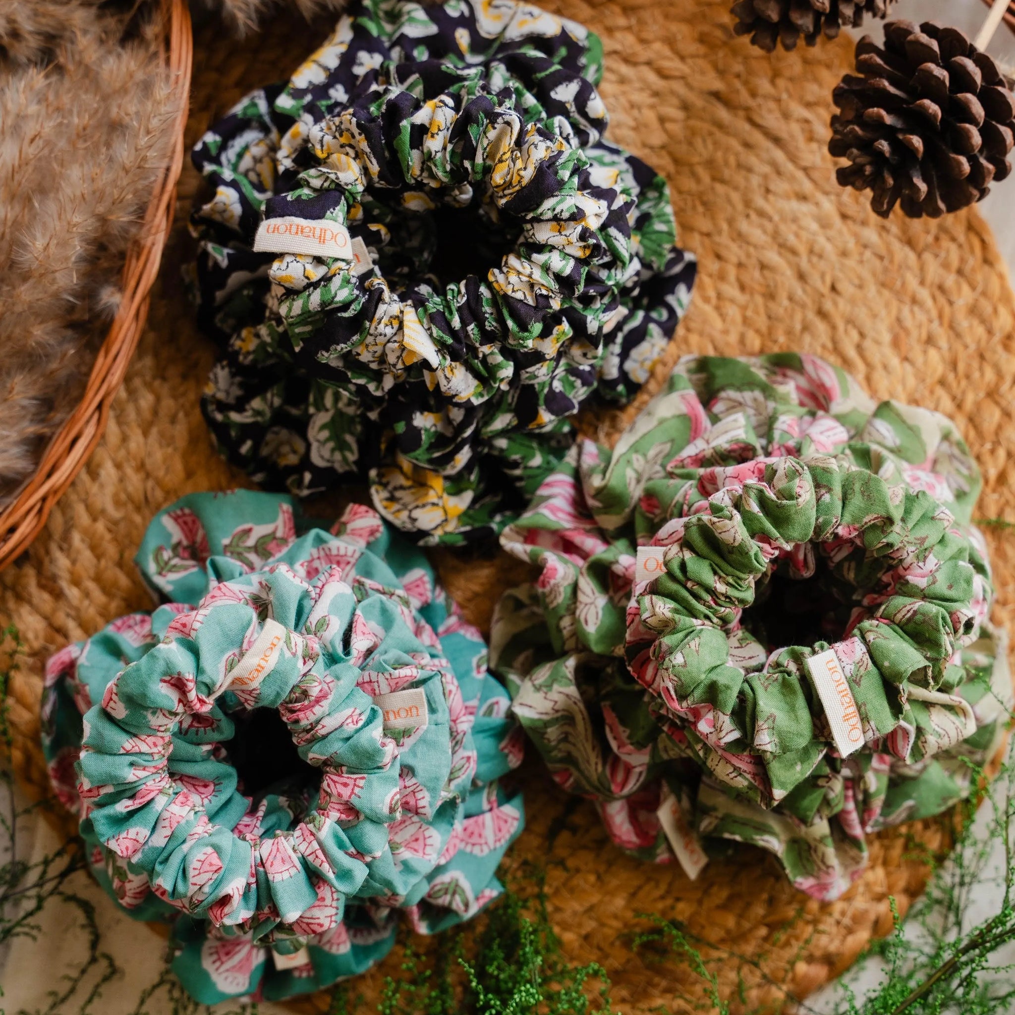 Cotton Scrunchies Set of 3 - Odhanon