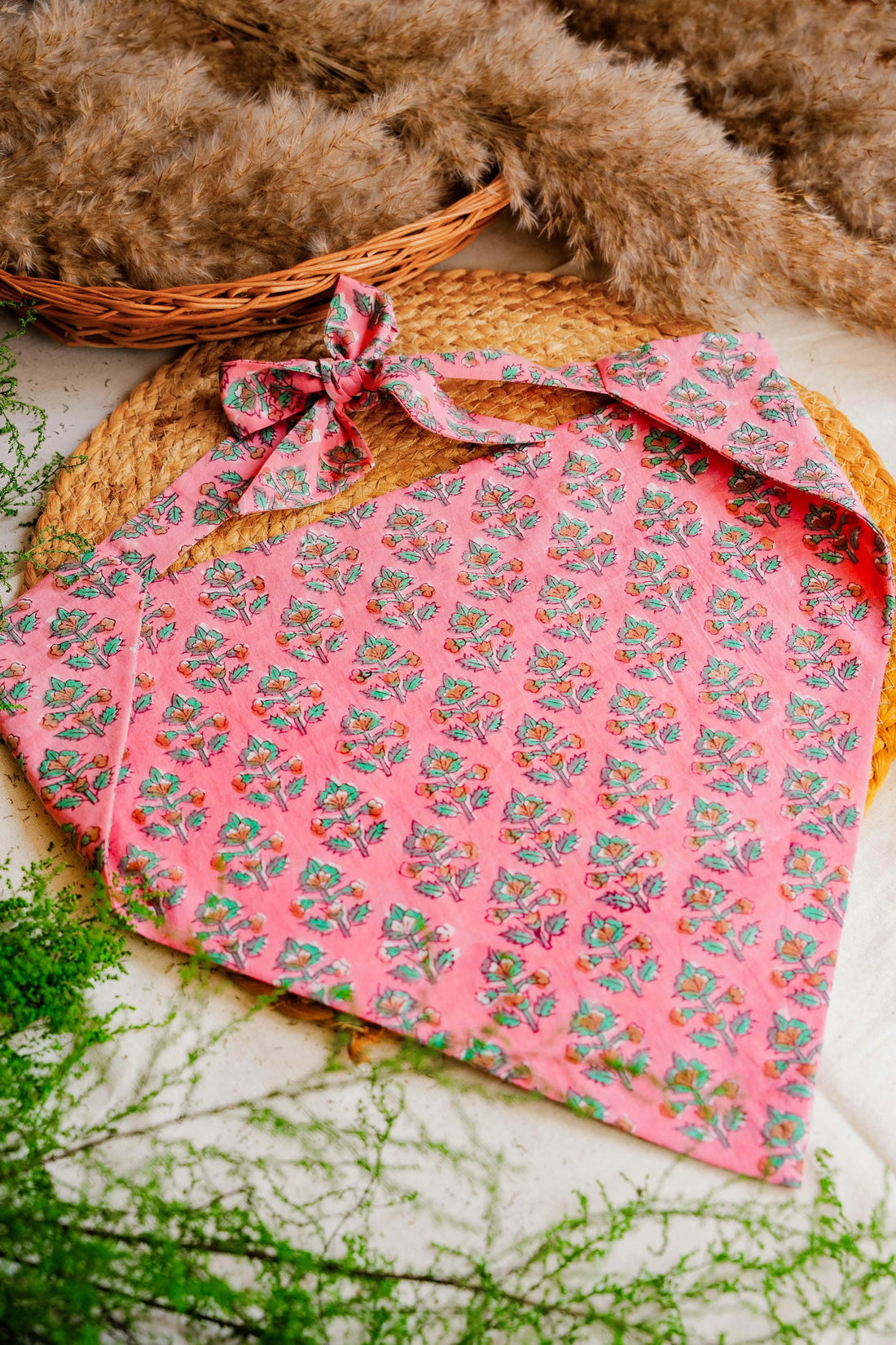 Pink Butta Floral Bandana - Odhanon