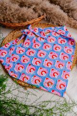 Blue Cotton Head Scarf - Odhanon