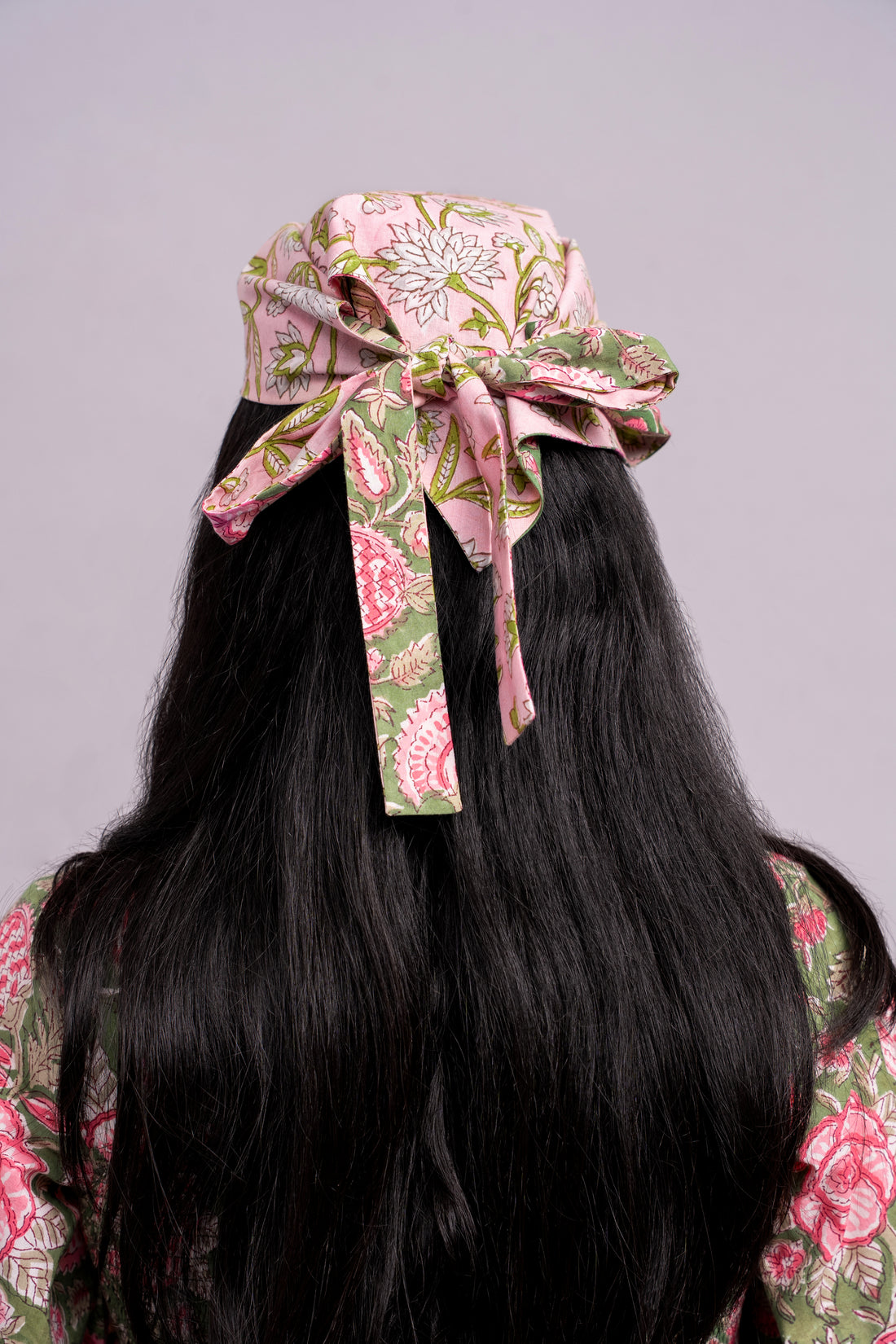 Two Side Pink Green Bandana