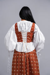 Violet Bust Corset in Brown