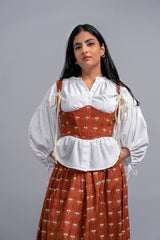 Violet Bust Corset in Brown