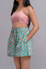 Pink Striped Crop Top