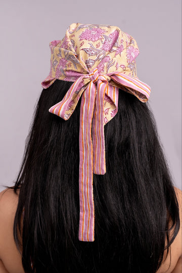 Two Side Yellow Pink Bandana