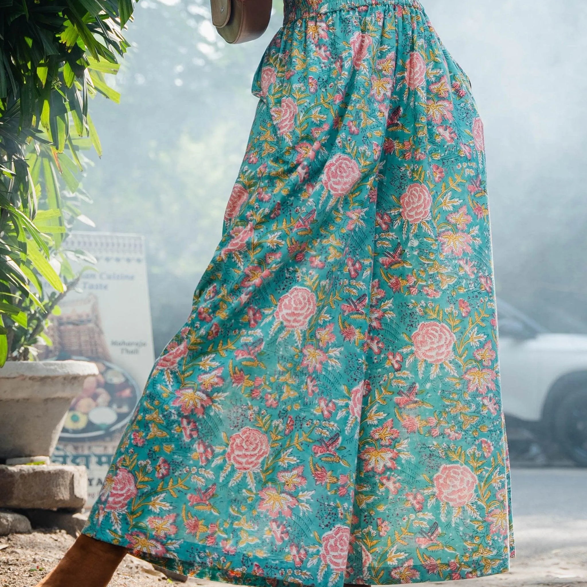 Floral High-Rise Pants - Odhanon