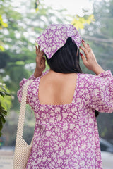 Floral Purple Bandana - Odhanon