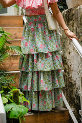 Floral Flared Skirt