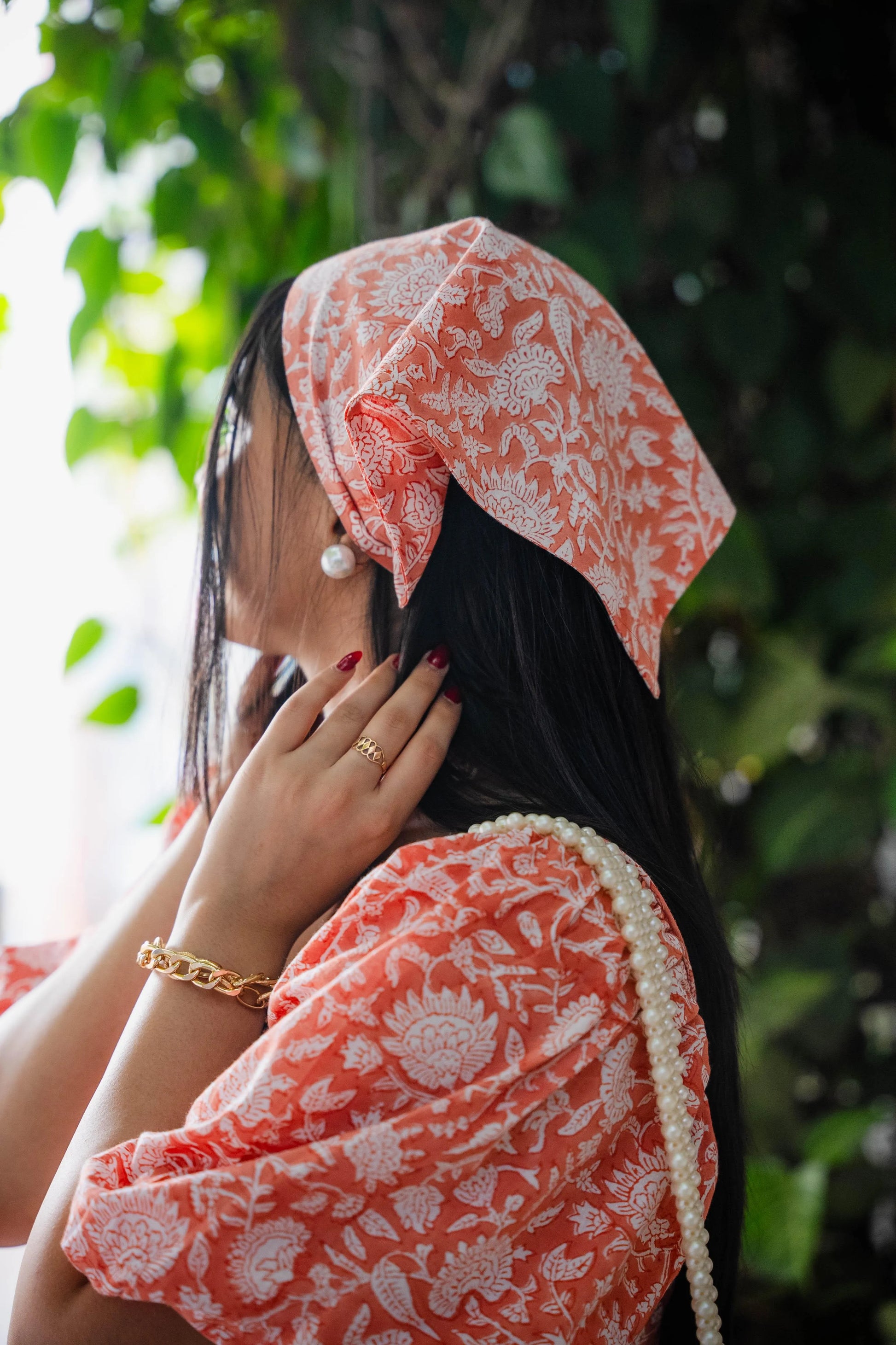Peach Floral Corset Dress - Odhanon