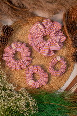 Pink Stripes Scrunchie