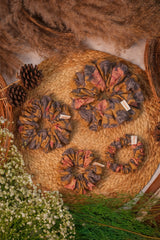 Mustard Big Florals Scrunchy