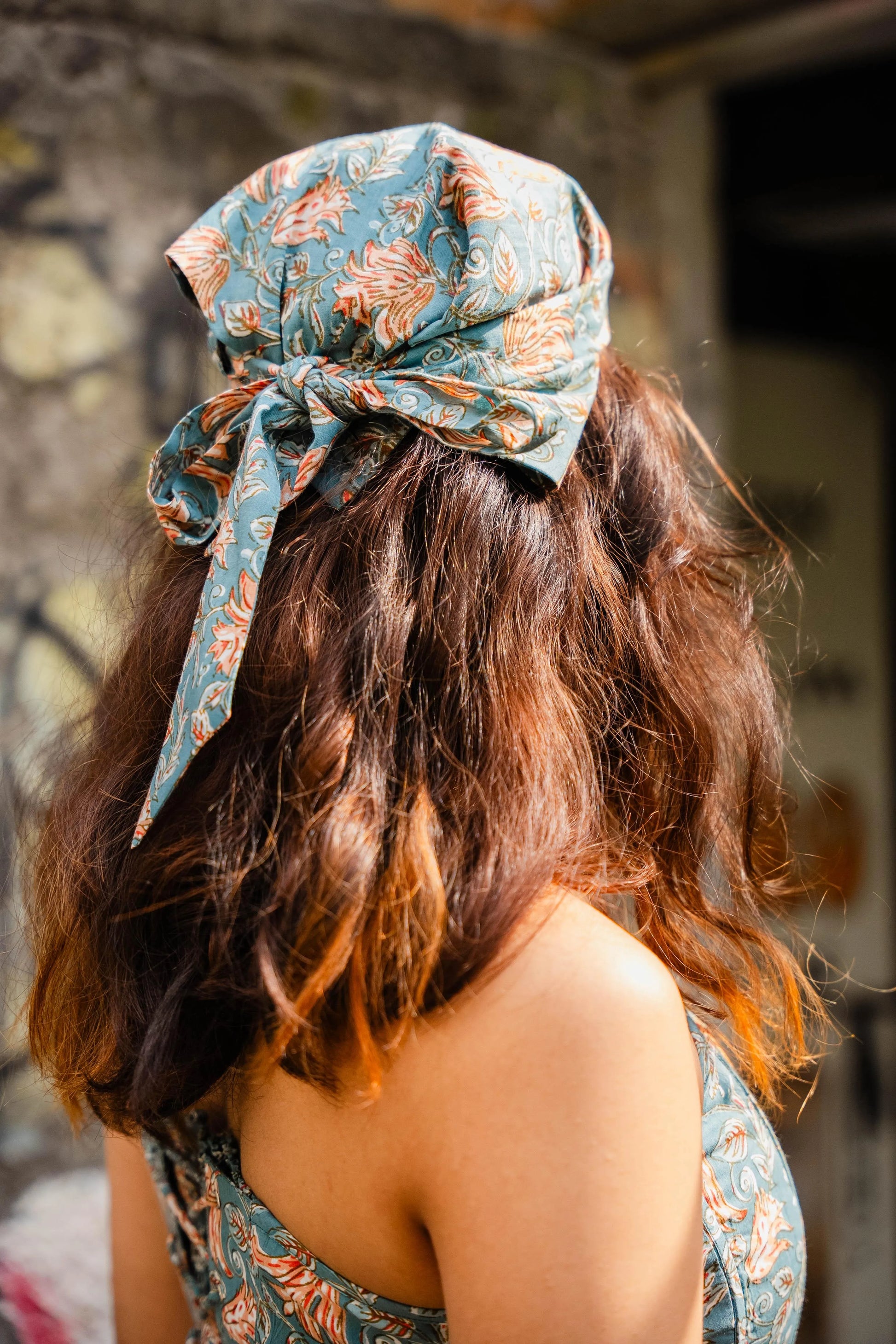 Grey Tie Up Bandana - Odhanon