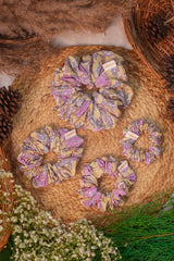 Yellow Pink Florals Scrunchie