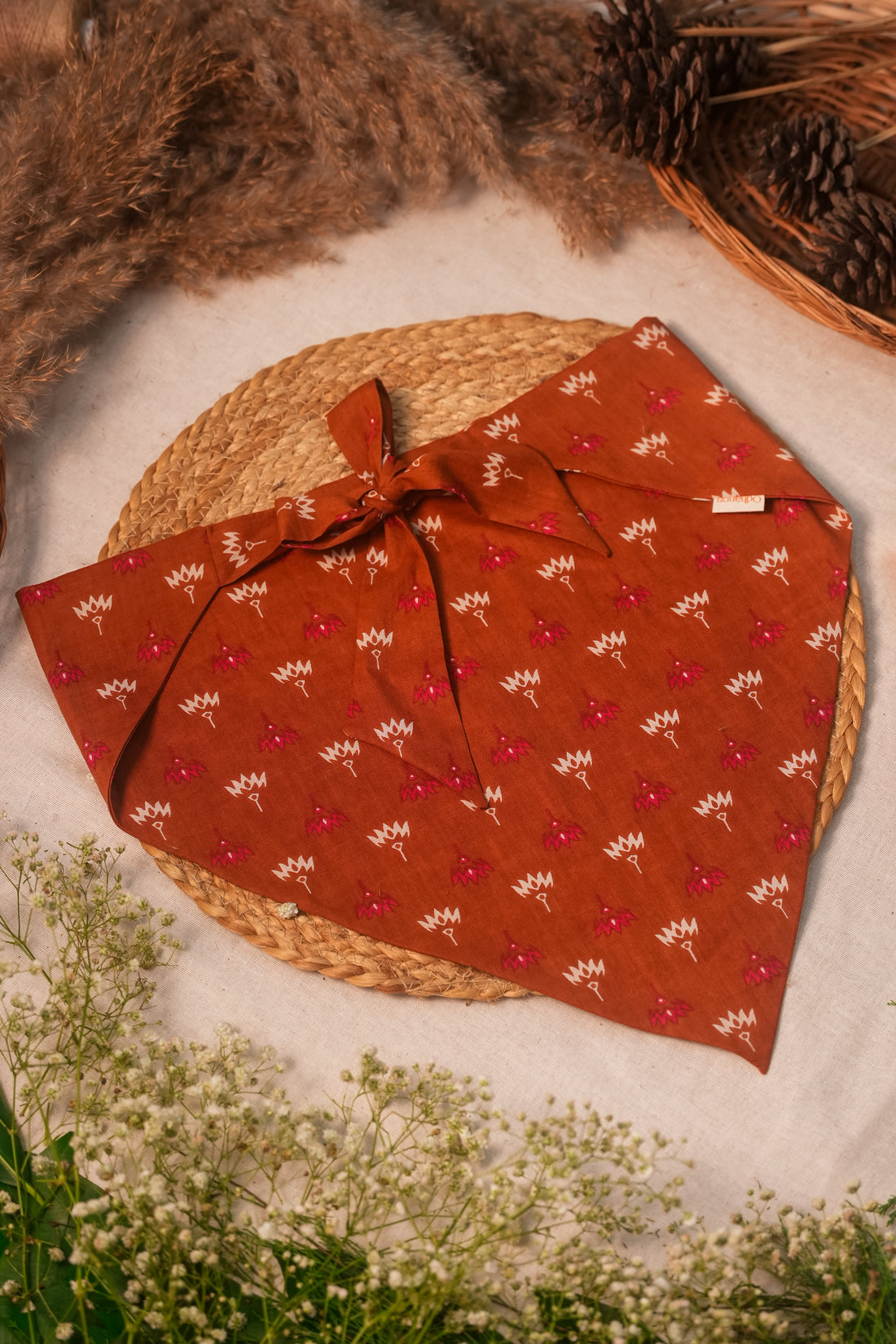Brown Butta Print Bandana