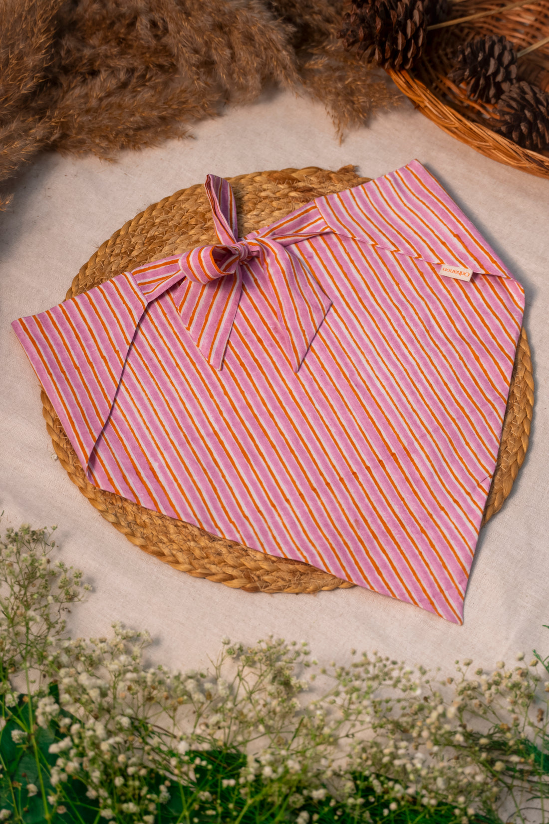 Pink Stripes Bandana