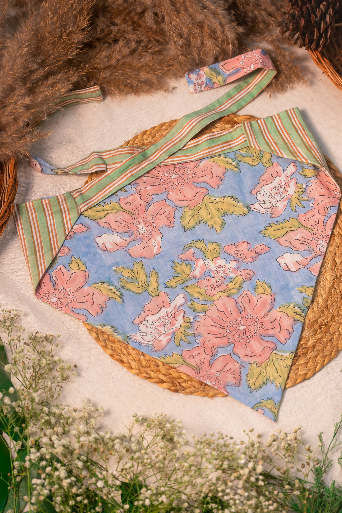 Two Side Blue Green Bandana
