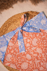 Two Side Peach Blue Bandana