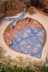 Two Side Peach Blue Bandana