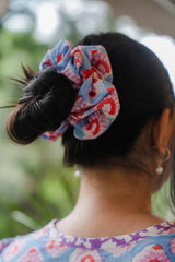 Leaf Print Cotton Scrunchie - Odhanon