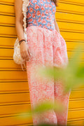 Pink Floral Wide-Leg Pants - Odhanon