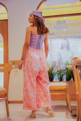 Blue Hand Block Corset Top