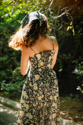 Black Floral Corset Dress - Odhanon