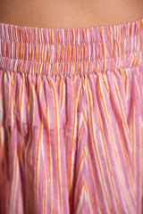 Pink Striped Maxi Skirt