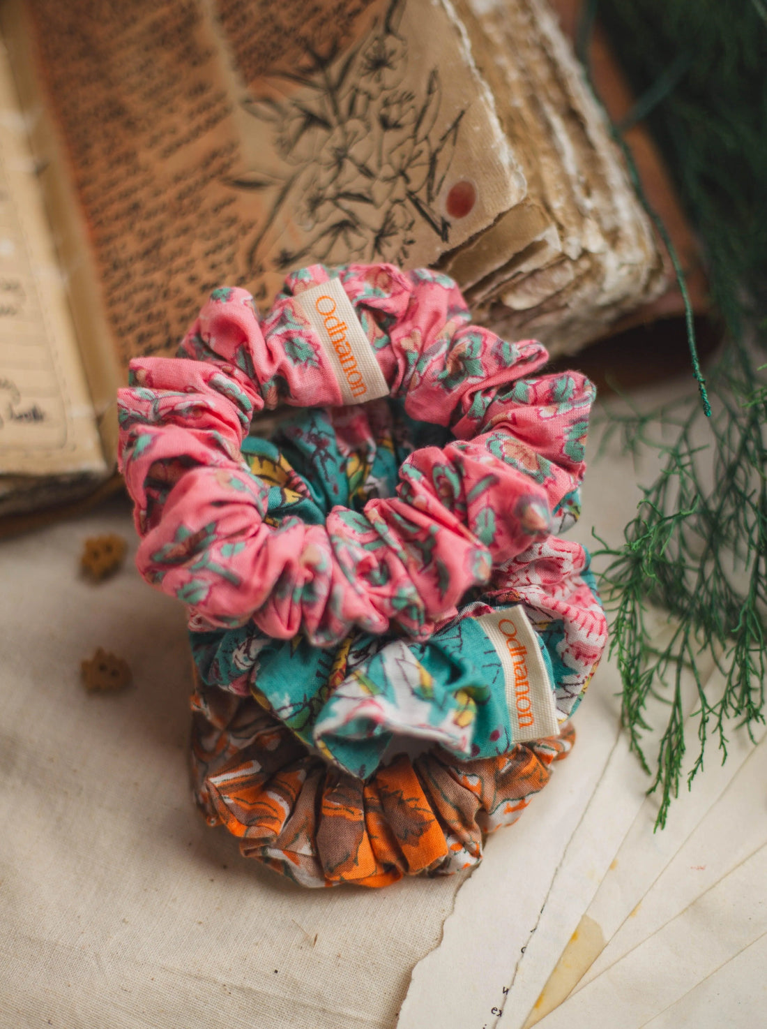 Summer Cotton Scrunchies - Odhanon