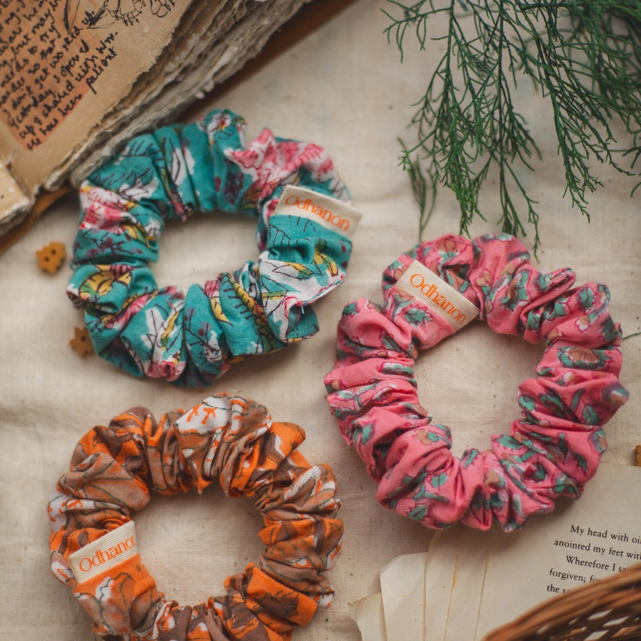 Summer Cotton Scrunchies - Odhanon