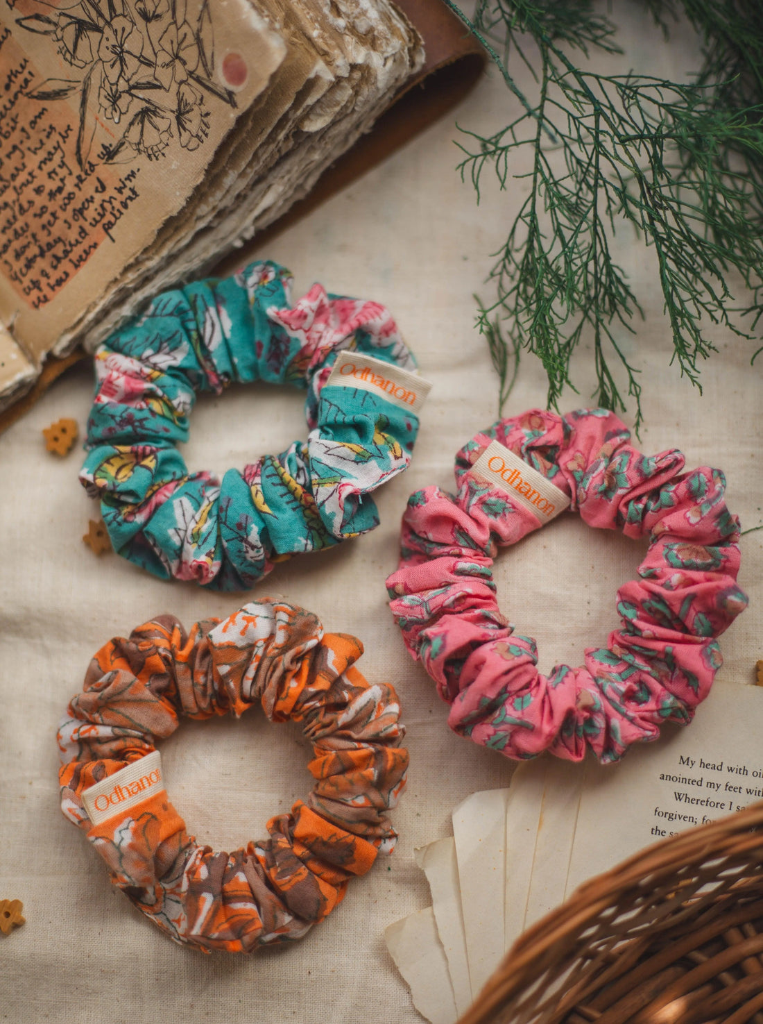 Summer Cotton Scrunchies - Odhanon