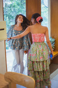 Bow Top and Floral Skirt - Odhanon