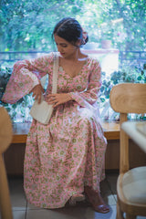 Elegant Flare Bell Sleeve Dress