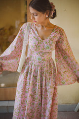 Elegant Flare Bell Sleeve Dress