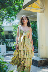 Green Butta Top and Skirt