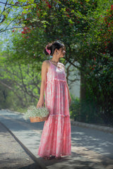 Pink Flare Maxi Dress