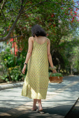 Green Slip Midi Dress