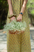 Floral Green Printed Scrunchy