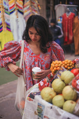 Floral Short Cotton Dress