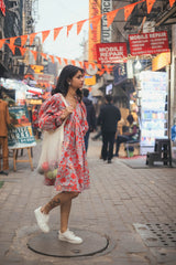 Floral Short Cotton Dress